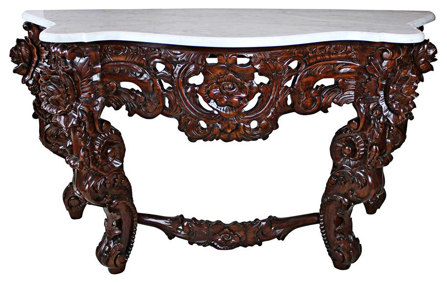 Design Toscano Hapsburg Console Table With Marble Top