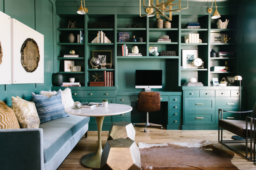 Inspiration for a transitional home office in Salt Lake City.