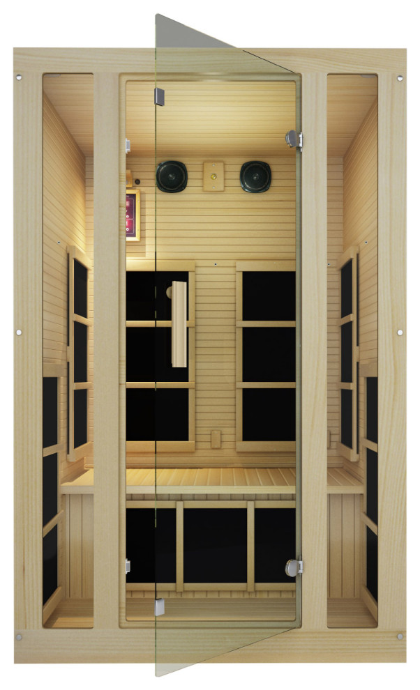 Jnh Lifestyles Joyous 2 Person Low Emf Far Infrared Sauna Contemporary Saunas By Jnh 4482