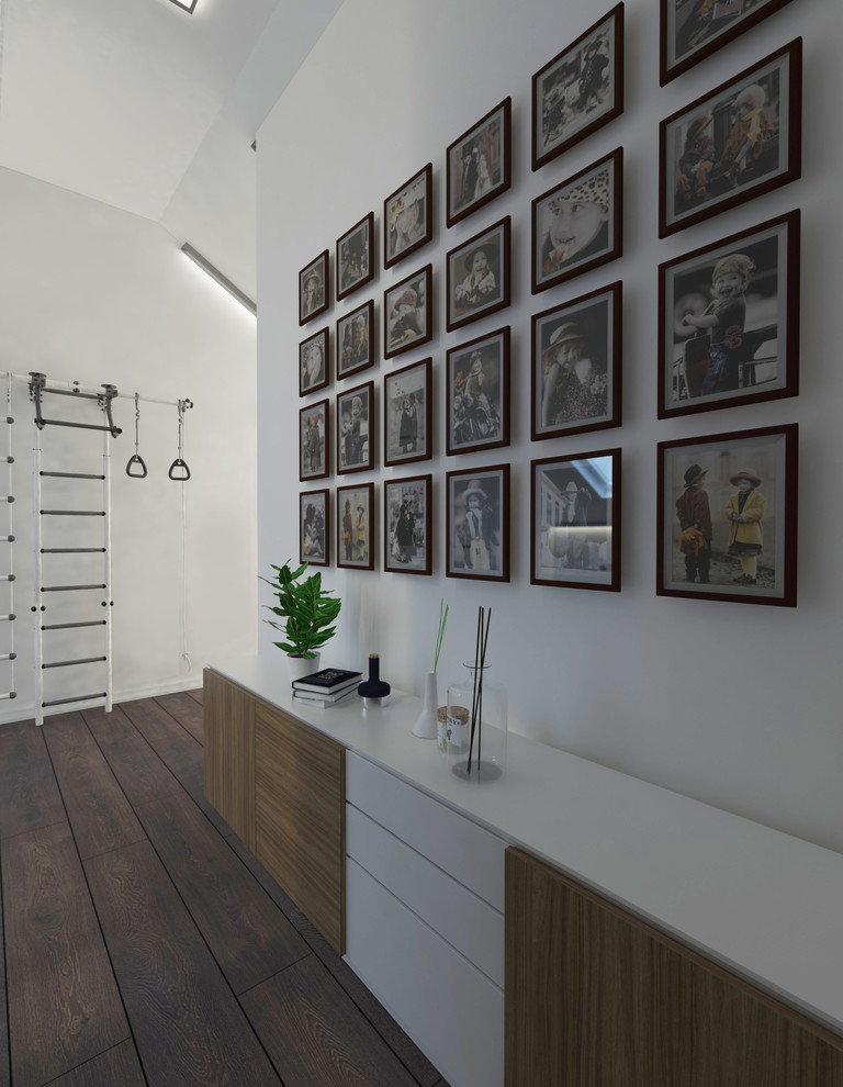 Дизайн интерьера холла на втором этаже