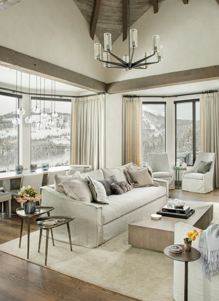 Project Shades of Grey - Inspiration for a mid-sized contemporary open concept family room remodel