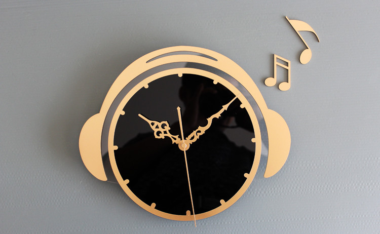 12.5"H Fashion Acrylic Wall Clock - GOLDEN