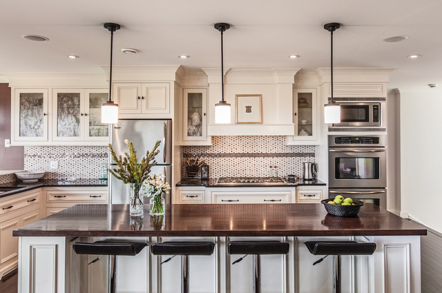 My Houzz: Custom Transitional Home With Ocean View transitional-kitchen
