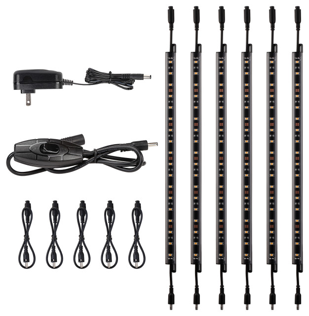 LED Safe Lighting Kit 5CCT, (6) 12" Dimmable Linkable Light Bars