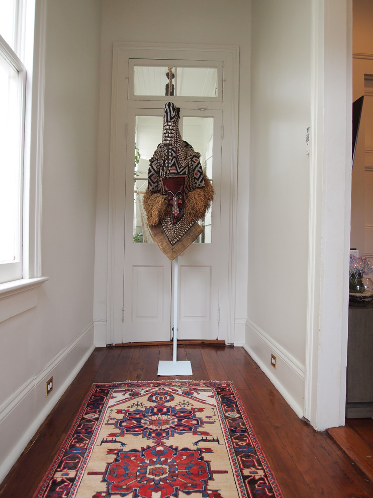 This is an example of an eclectic hallway in New Orleans.