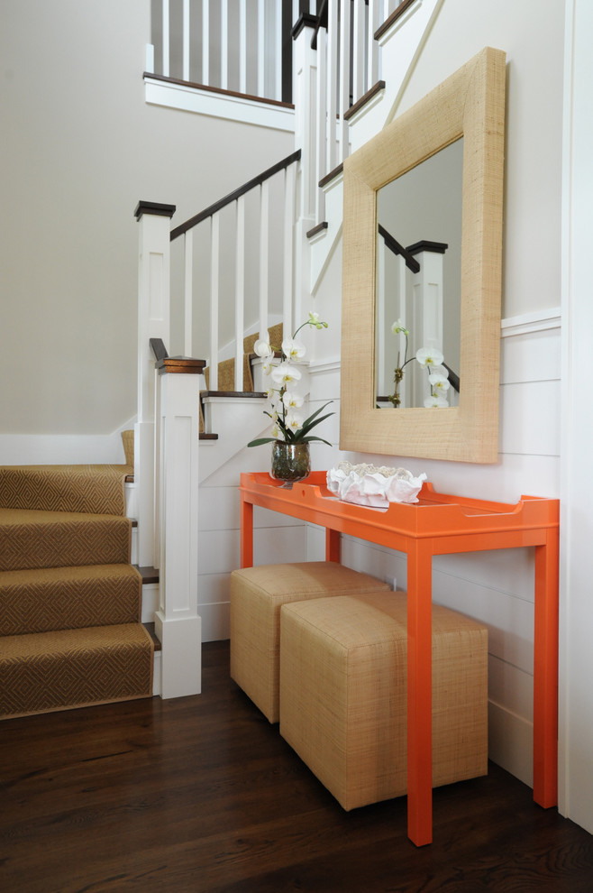 Inspiration for a beach style entryway in Boston.