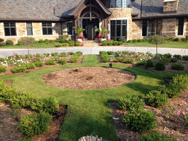 Large Basalt Column Fountain - Custom Installation rustic