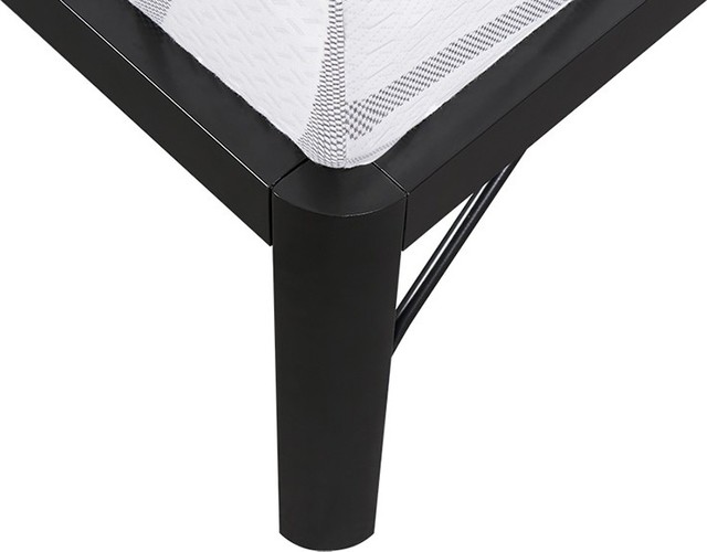 Stave 18 Inch High Heavy Duty Steel Slat Bed Frame With Round Corners King