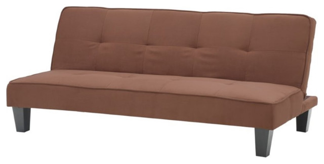 Glory Furniture Alan Microsuede Sleeper Sofa in Chocolate