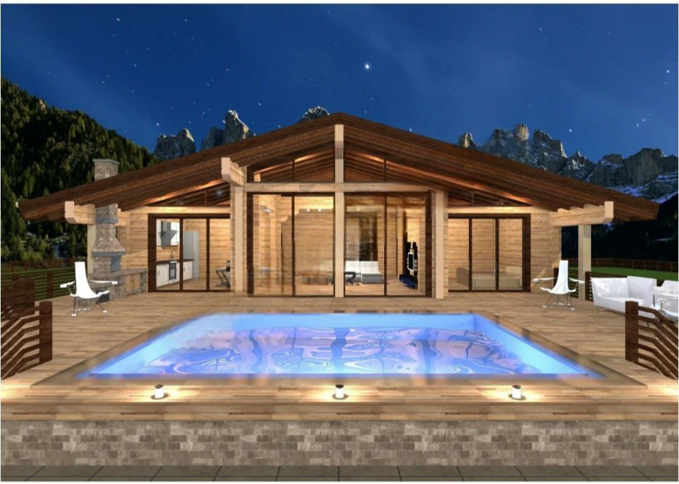 Баня с бассейном