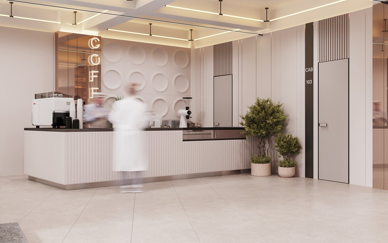 Медицинский центр "Аэрофлот". Зона кофе-поинта