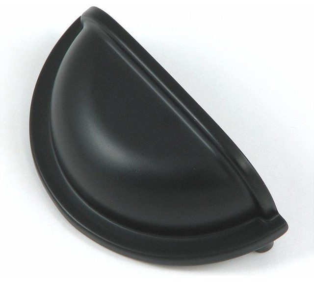 Stone Mill Hardware Matte Black Cup Handle