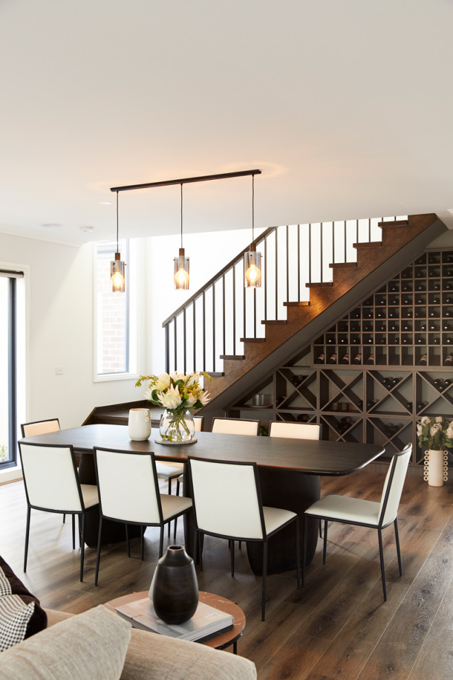 This is an example of a mid-sized contemporary dining room in Melbourne.