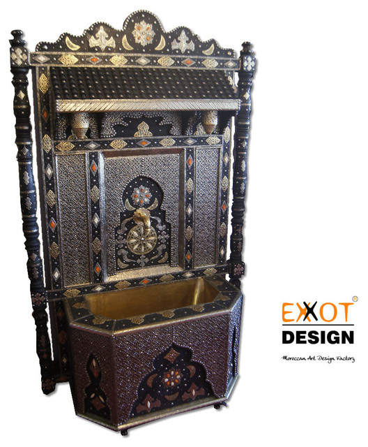 Moroccan indoor  wooden metal  bone  Fontaine