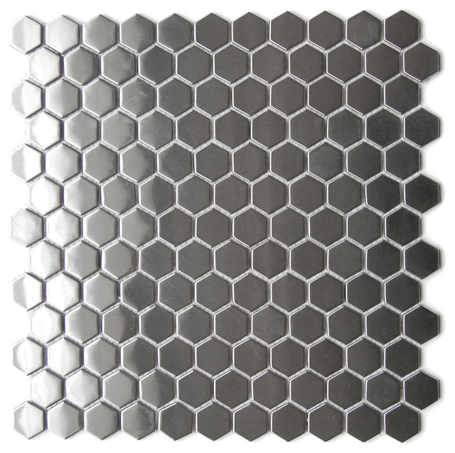 Eden Mosaic Tile Honeycomb Hexagon Mosaic Stainless Steel Tile