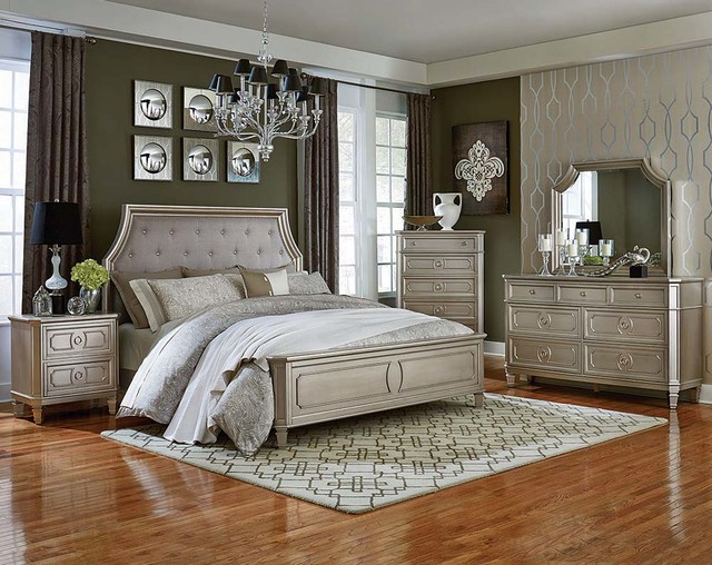 windsor silver bedroom set - eclectic - bedroom - columbus -
