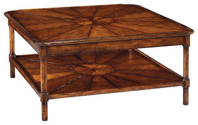 Traditional Square Rustic Coffee Table Design