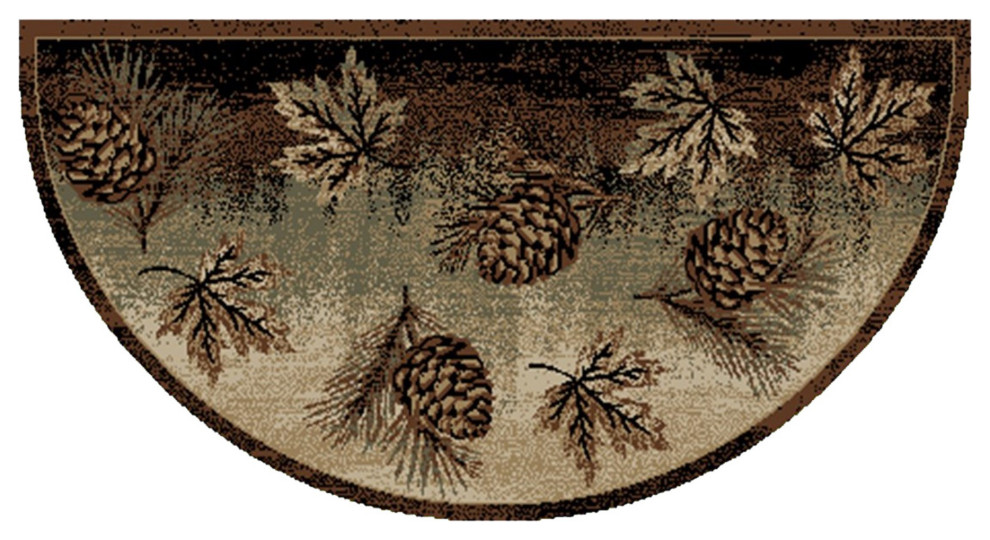 American Destination Harvest Moon Brown Lodge Accent Rug 2'x3'8" Wedge