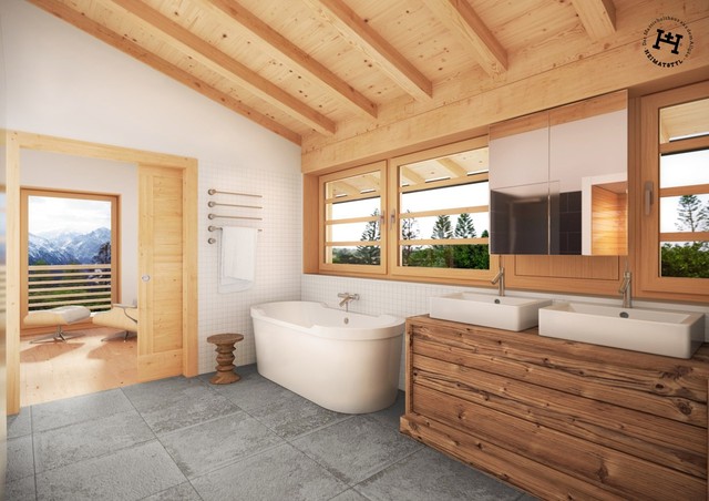 Musterhaus Heimatstyl Alpin Compact II - Landhausstil - Badezimmer