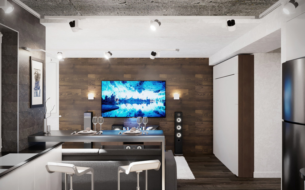 Холостяцкая квартира (гостиная/кухня)