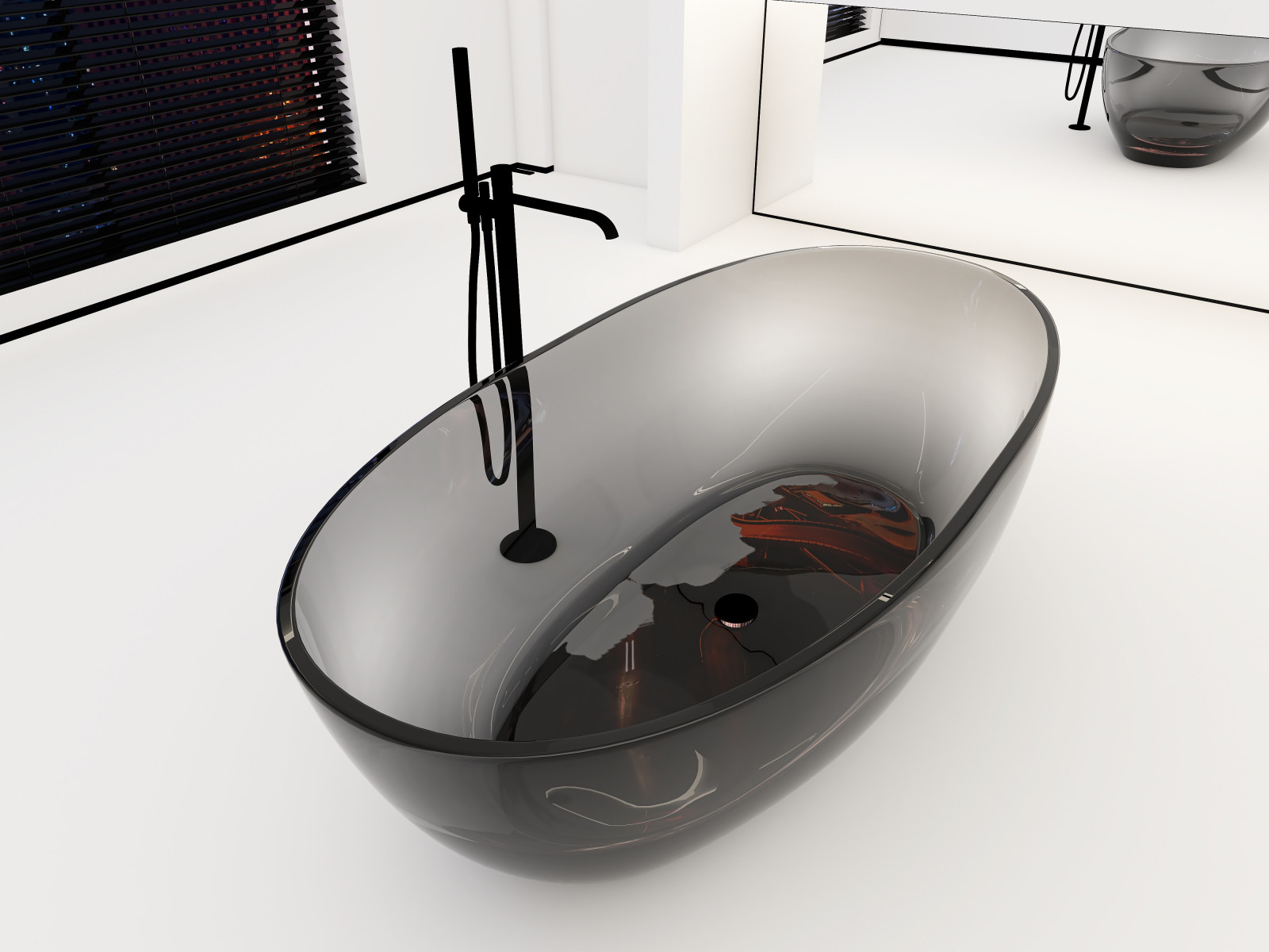 Представляем вам наш проект ванной комнаты с камином и панорамным зеркалом. Глав