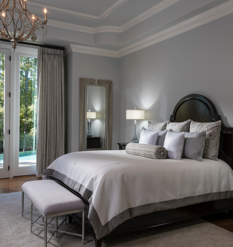Inspiration for a traditional bedroom in Charlotte.