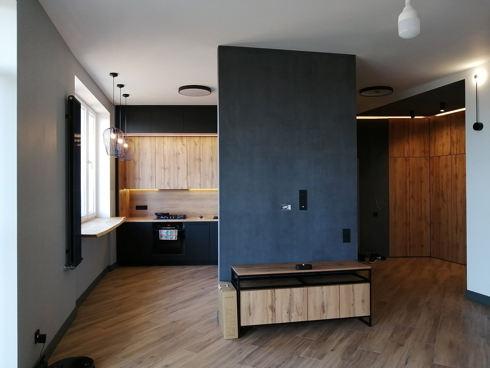 Интерьер  квартиры со сложной планировкой