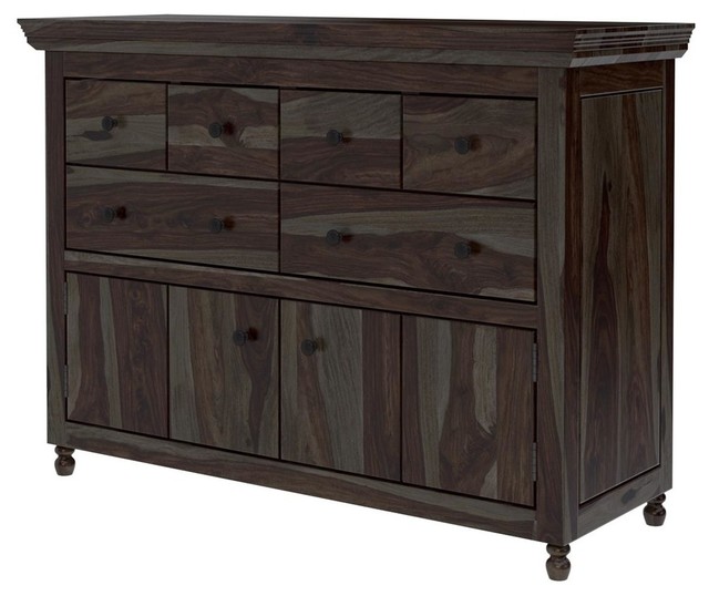 Jerold Modern Rustic Solid Hardwood 6 Drawer Dresser Rustic