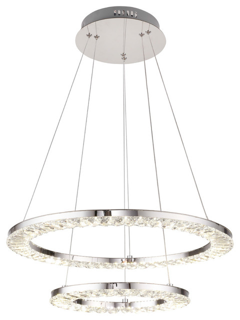 Chandelier Pendant Ceiling Lamp Led Lighting Kit Fixture Crystal Modern Ring RL 