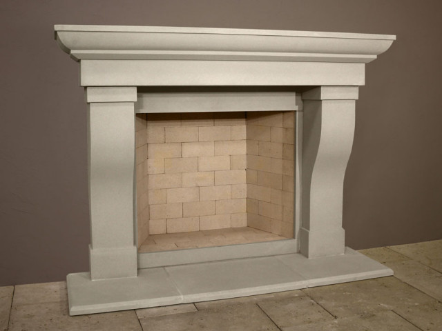 Transitional Fireplace Mantel Styles nyklassisk-vardagsrum