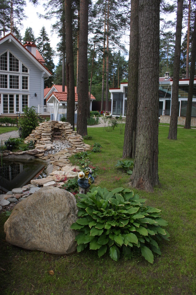 Реализация ландшафтного проекта в сосновом лесу