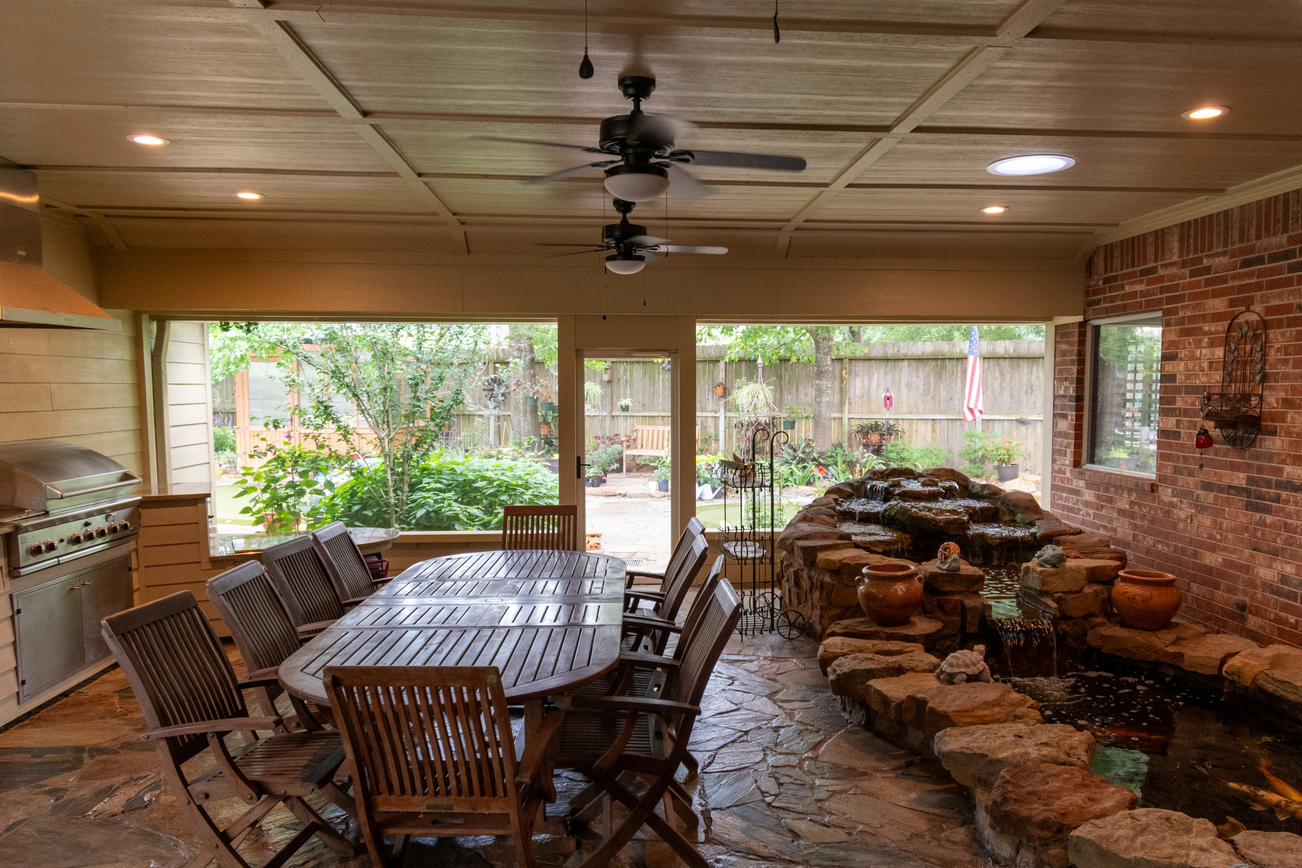 Patio Pond Remodel & Privacy Upgrade in Cypress, TX | Exterior Remodeling