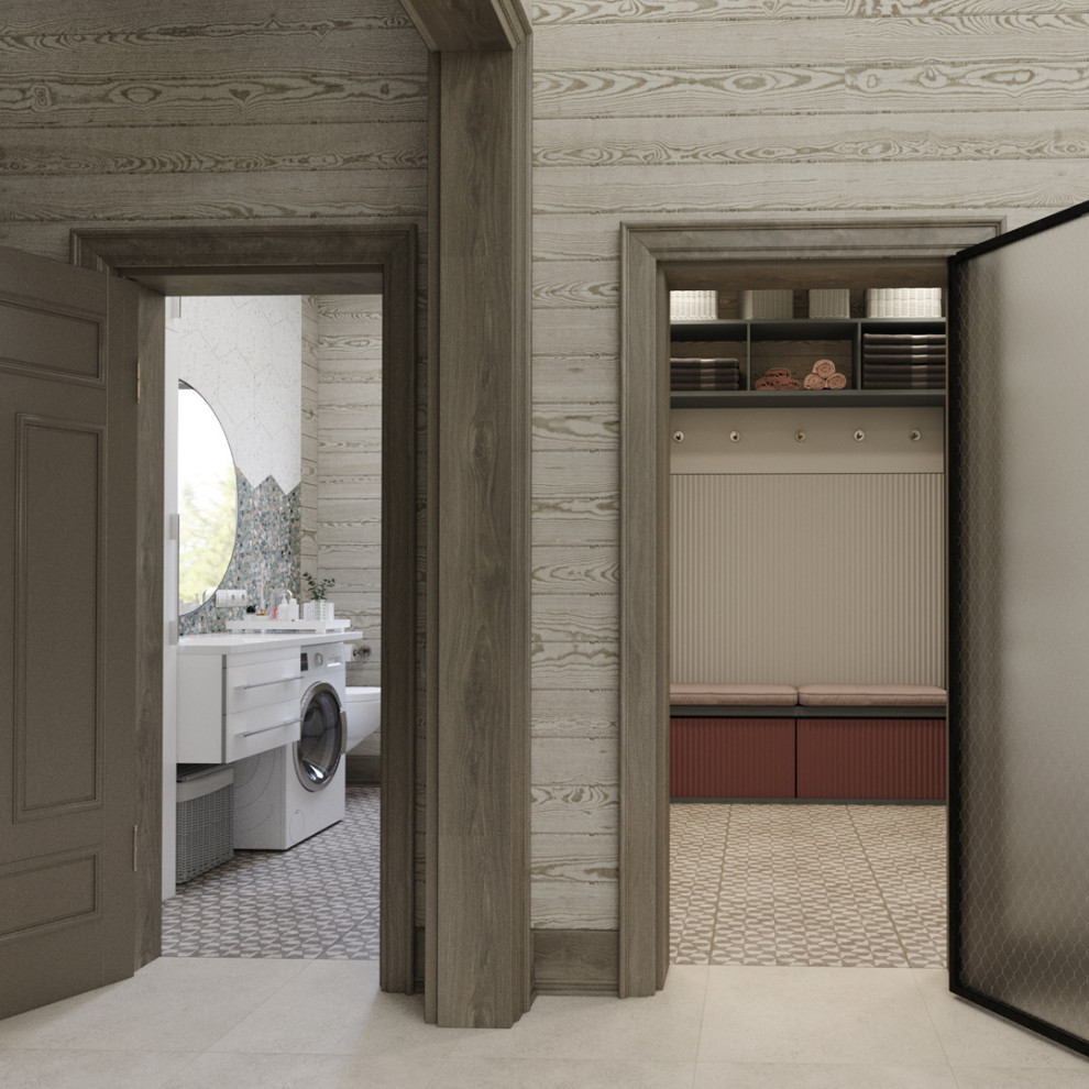 Дом из клееного бруса с двумя банями