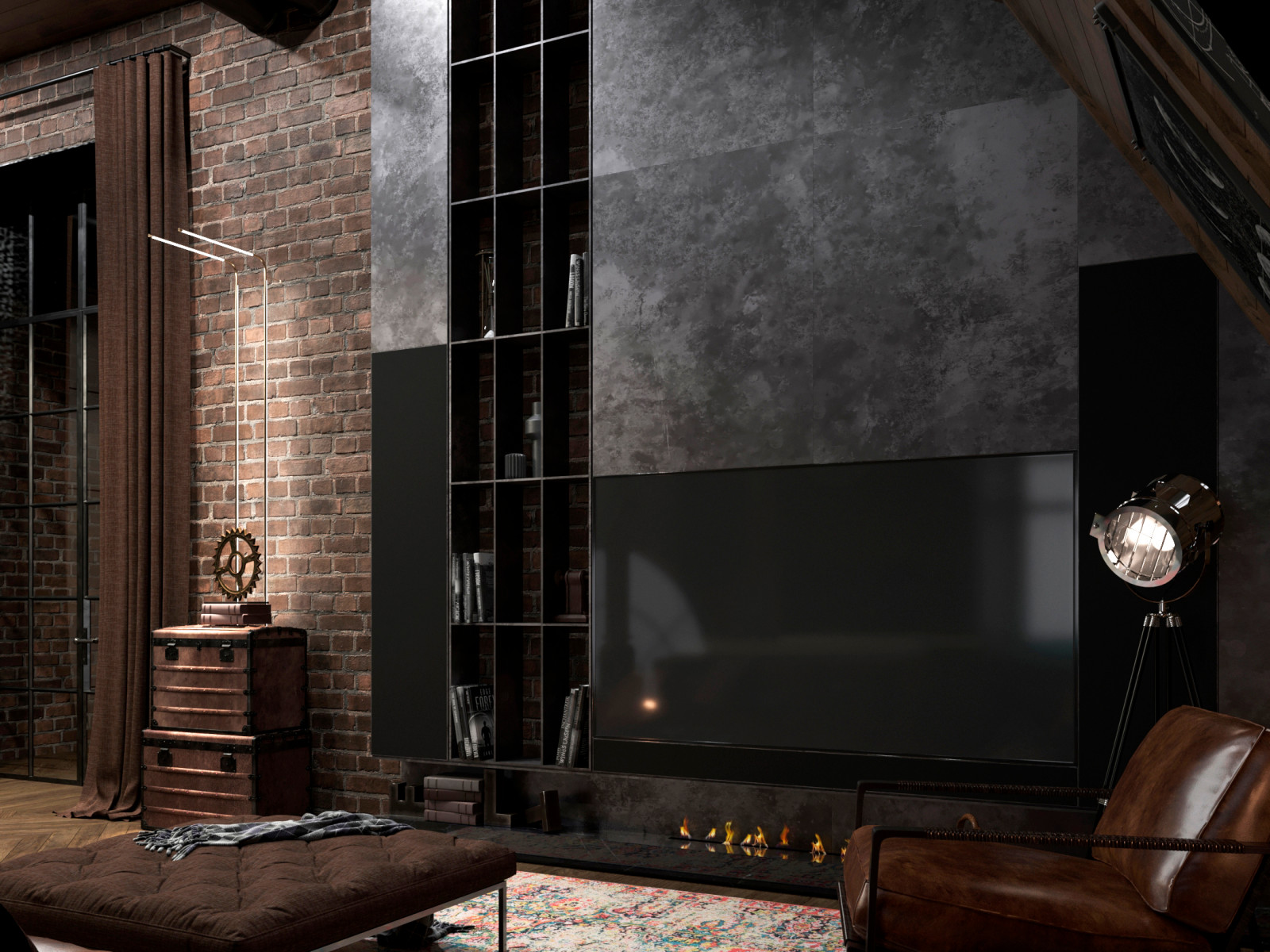 Мансарда частного жилого дома.