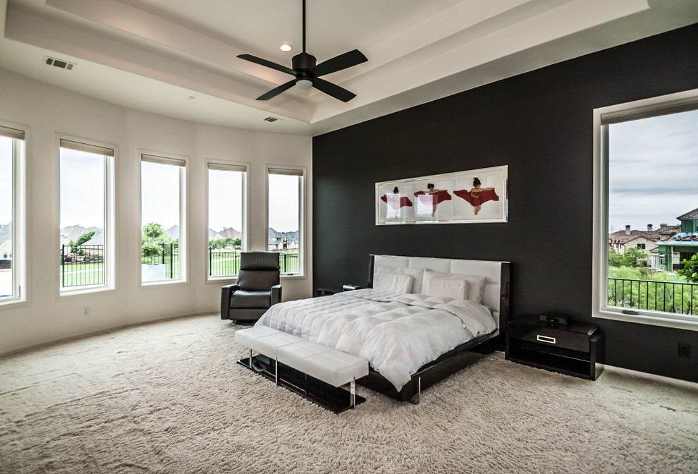 Design ideas for a bedroom in Dallas.
