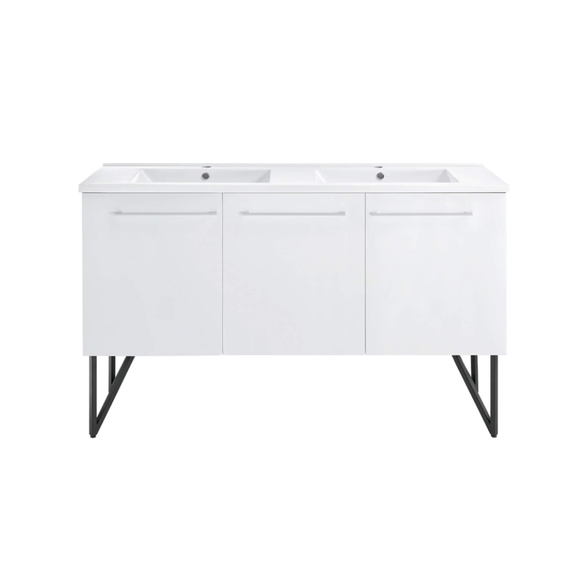 Annecy 60" Bathroom Vanity in White. Finishes: Black Walnut, & Grey (SM-BV236)