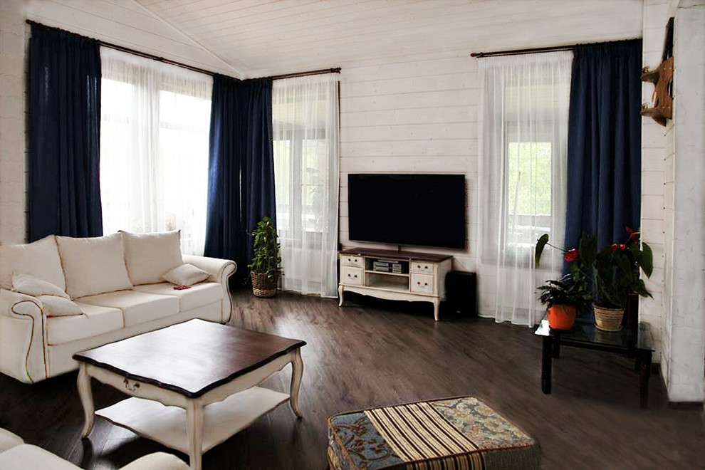 Проект деревянного дома из клееного бруса в стиле прованс