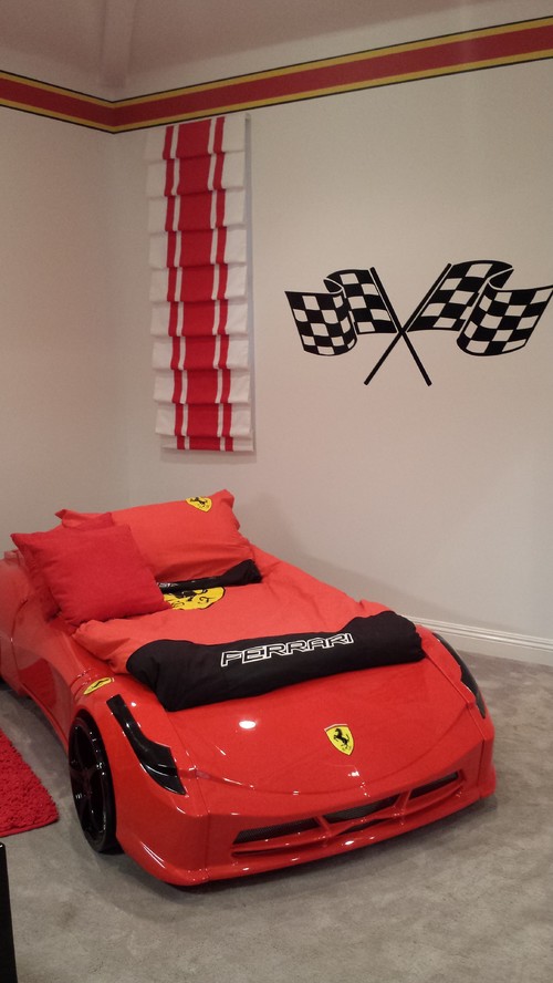 Ferrari Race Car Bedroom Transitional Kids Los Angeles