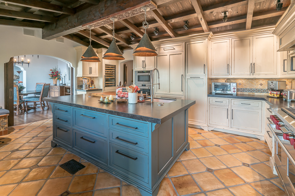 This is an example of a mediterranean kitchen in Santa Barbara.
