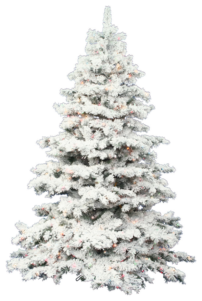 Vickerman Flocked Alaskan Artificial Christmas Tree, 12' Traditional Christmas Trees by