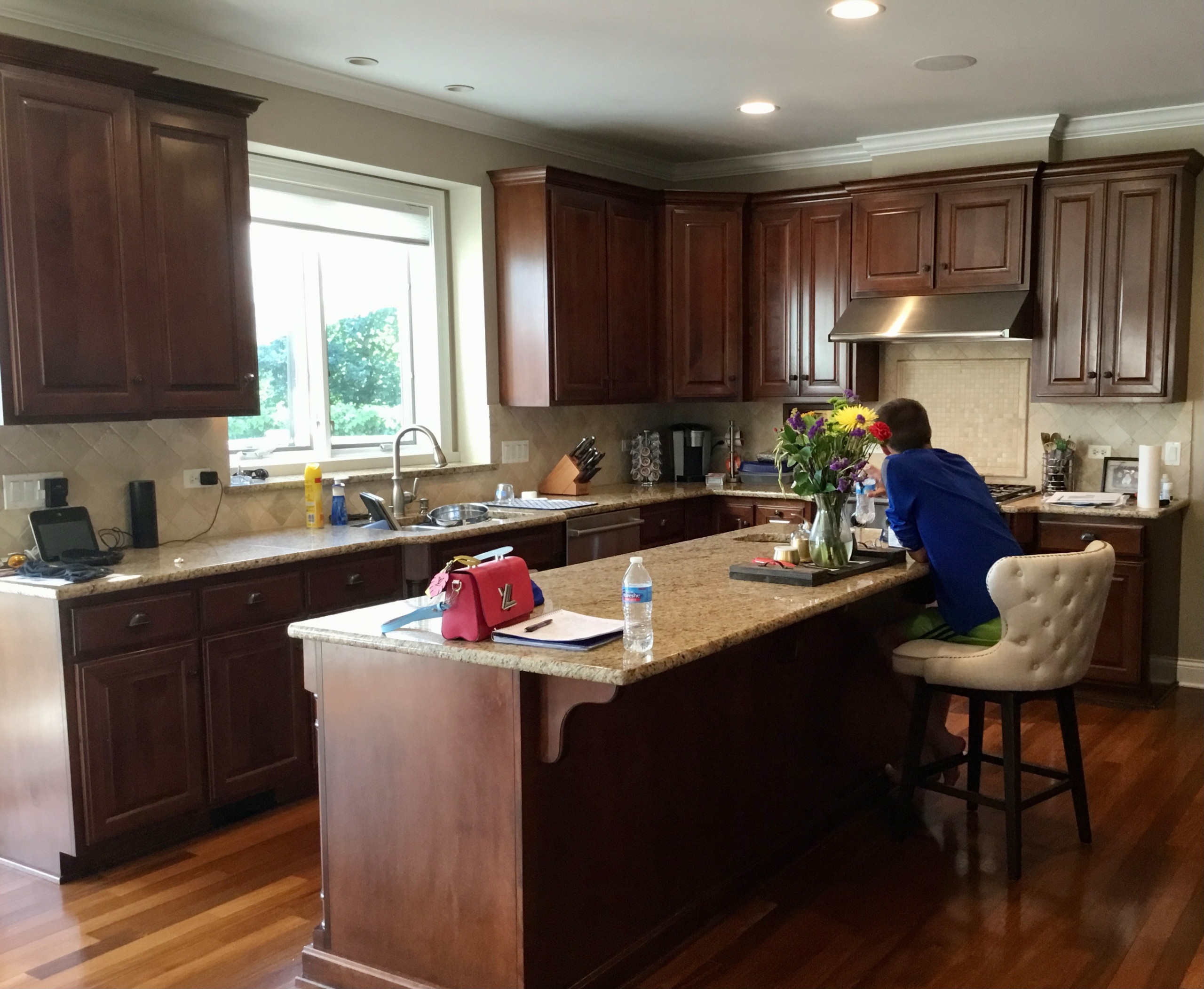 Transitional Home with Antique Brass Accents