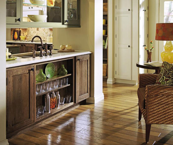 Example of a mountain style kitchen design in Denver
