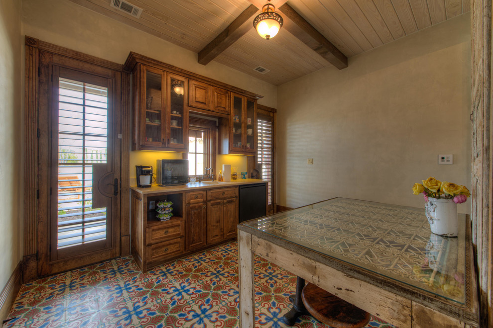 Inspiration for a rustic kitchen remodel in Austin