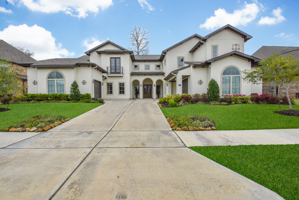 This is an example of a mediterranean exterior in Houston.