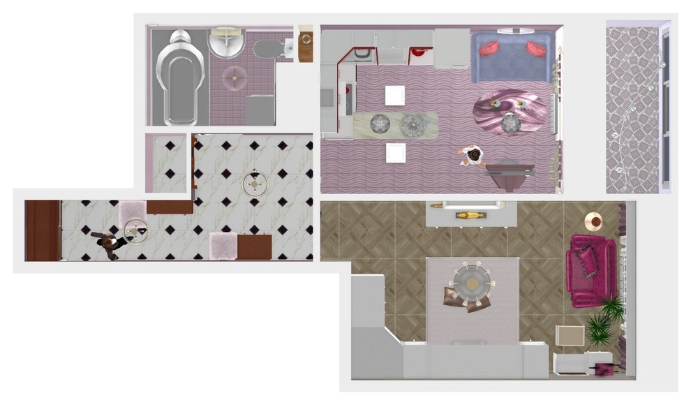 Экспресс 3D дизайн  1 кв.ры в ЖК Триумф Парк