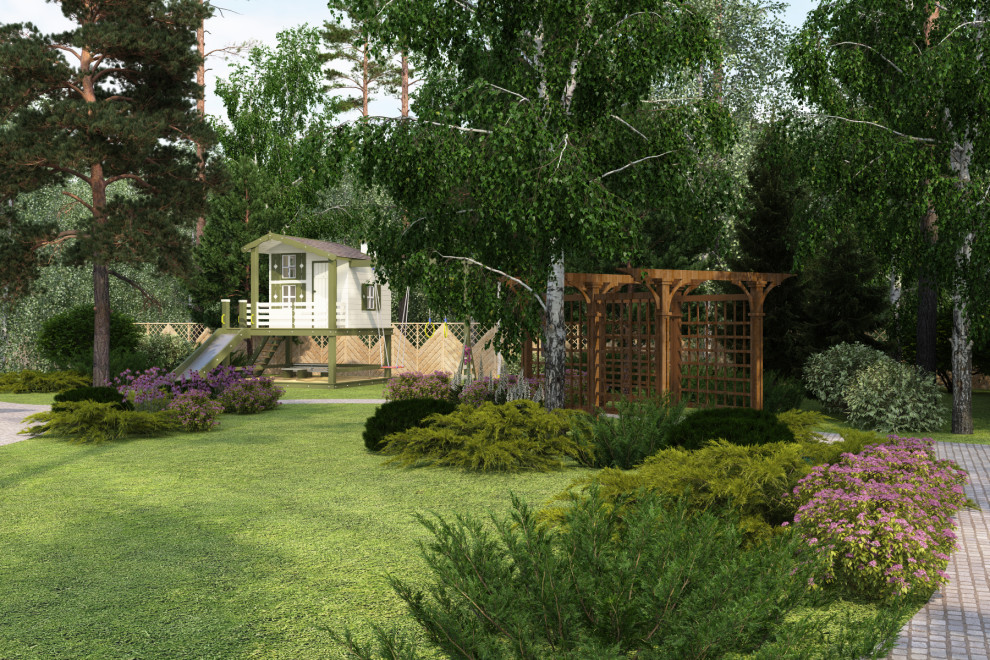 Сад в русском стиле.