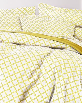 Garnet Hill Everyday Cotton Percale Sheets - Double - Fitted - Citron