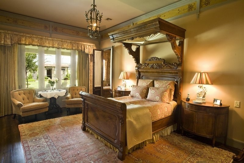 Traditional bedroom in Houston.