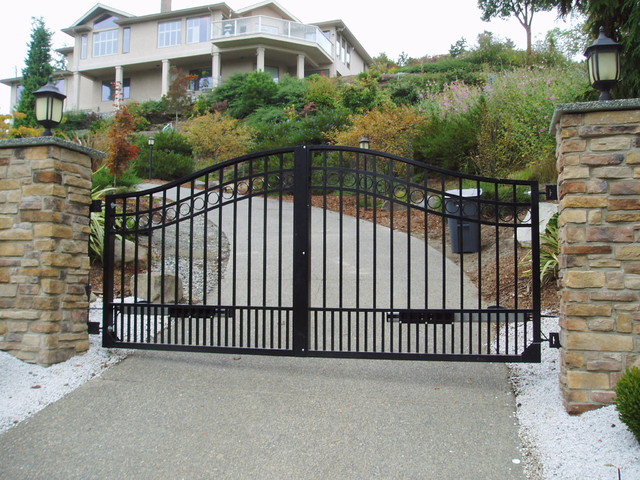 Double Swing Driveway Gate Modern Entry Vancouver By