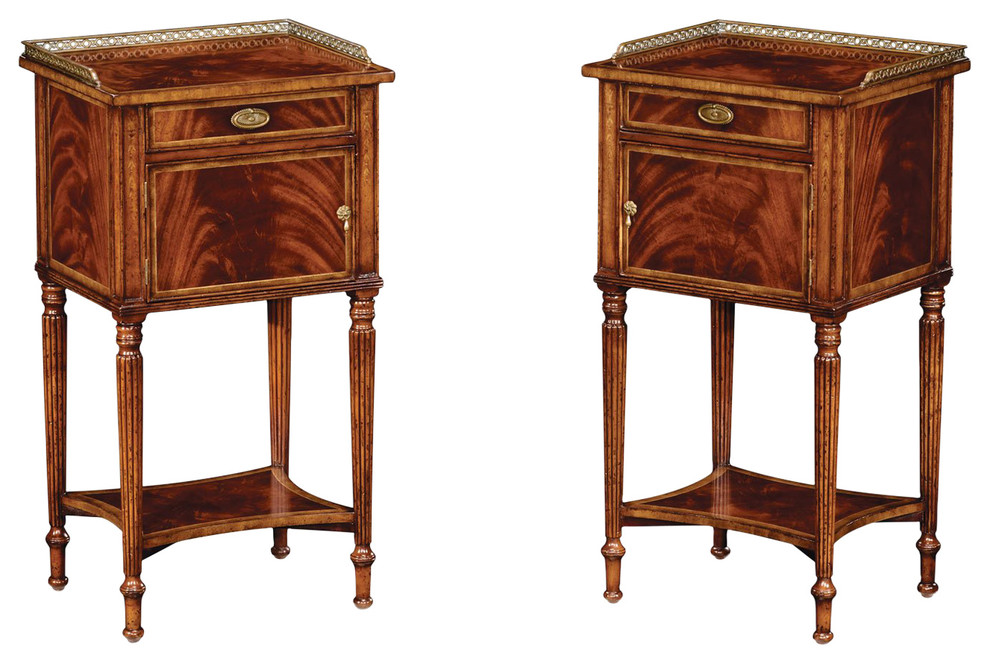 Regency Style Bedside Tables Set Of 2 Traditional Nightstands And Bedside Tables By English Georgian America